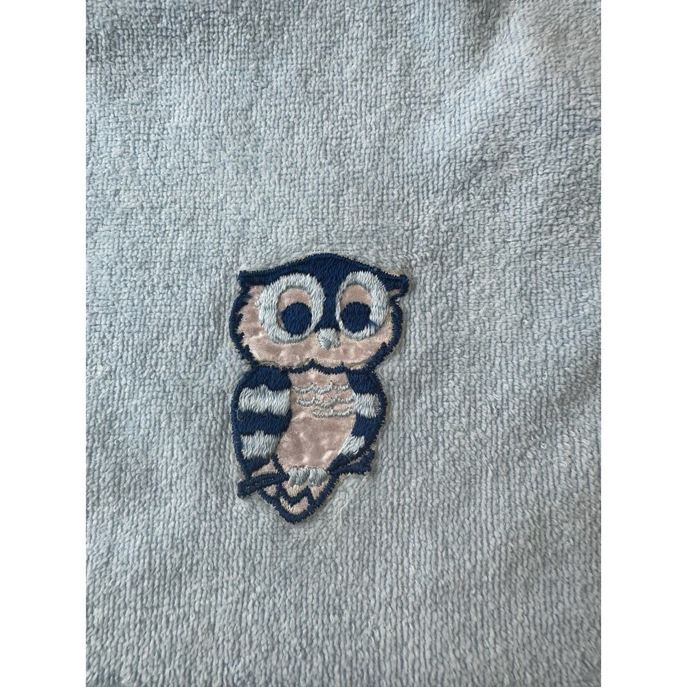Vintage cannon light blue owl fingertip towel